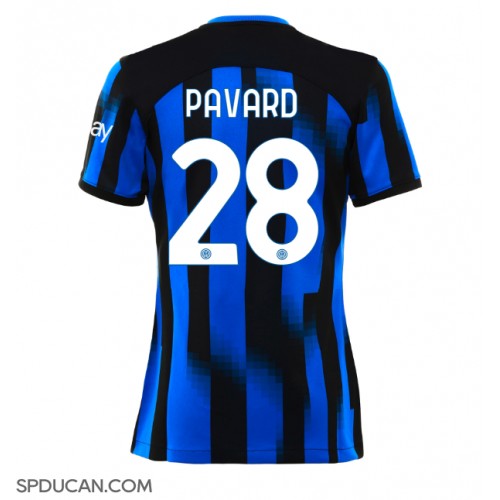 Zenski Nogometni Dres Inter Milan Benjamin Pavard #28 Domaci 2023-24 Kratak Rukav